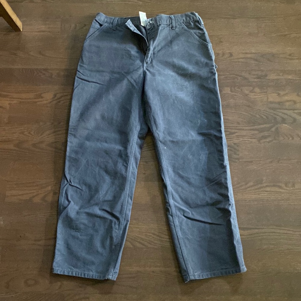 Carhartt Men’s Navy Blue Dungaree Fit Pants Size 38 X 32